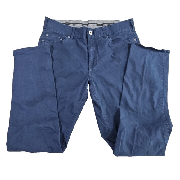 Member's Mark Mason Chino Men's Size W34xL32 Navy Stretch Style M721480 5 Pocket - Picture 3 of 16